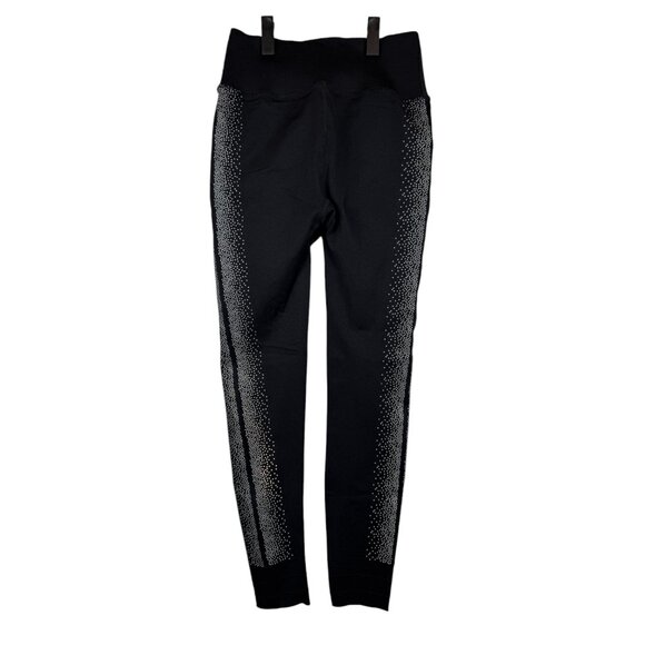 Black & Silver Fabletics High-Waisted Sculptknit Reflective Leggings - Large - Picture 2 of 6